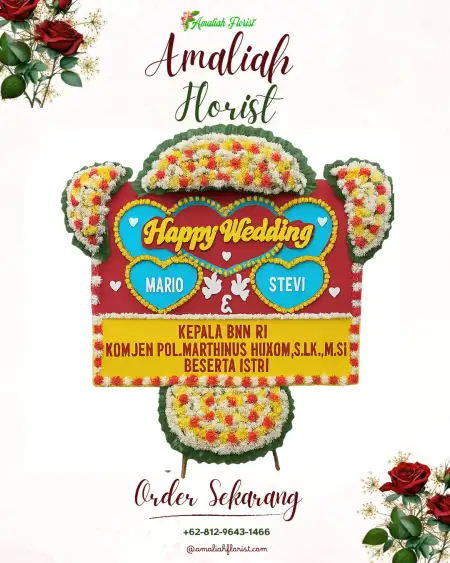 Papan Bunga Pernikahan Dwi Karya Mustika